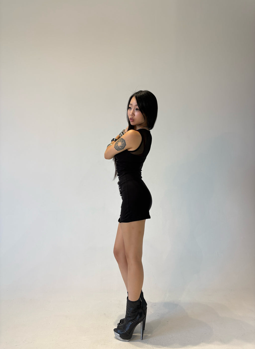 Studded Longline Body-con Tank Dress