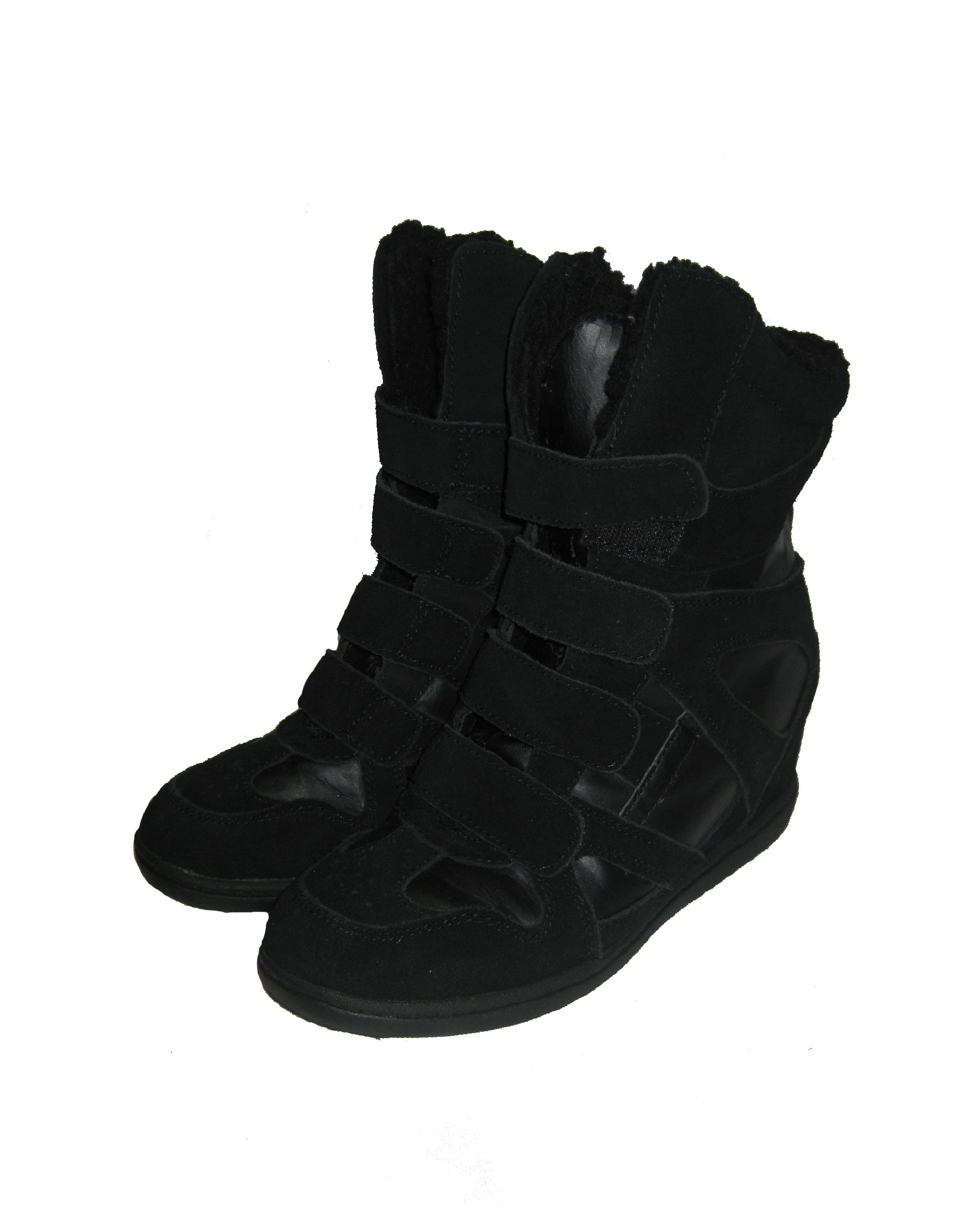 SKCH +3 Triple Black Velcro High-Top Boots