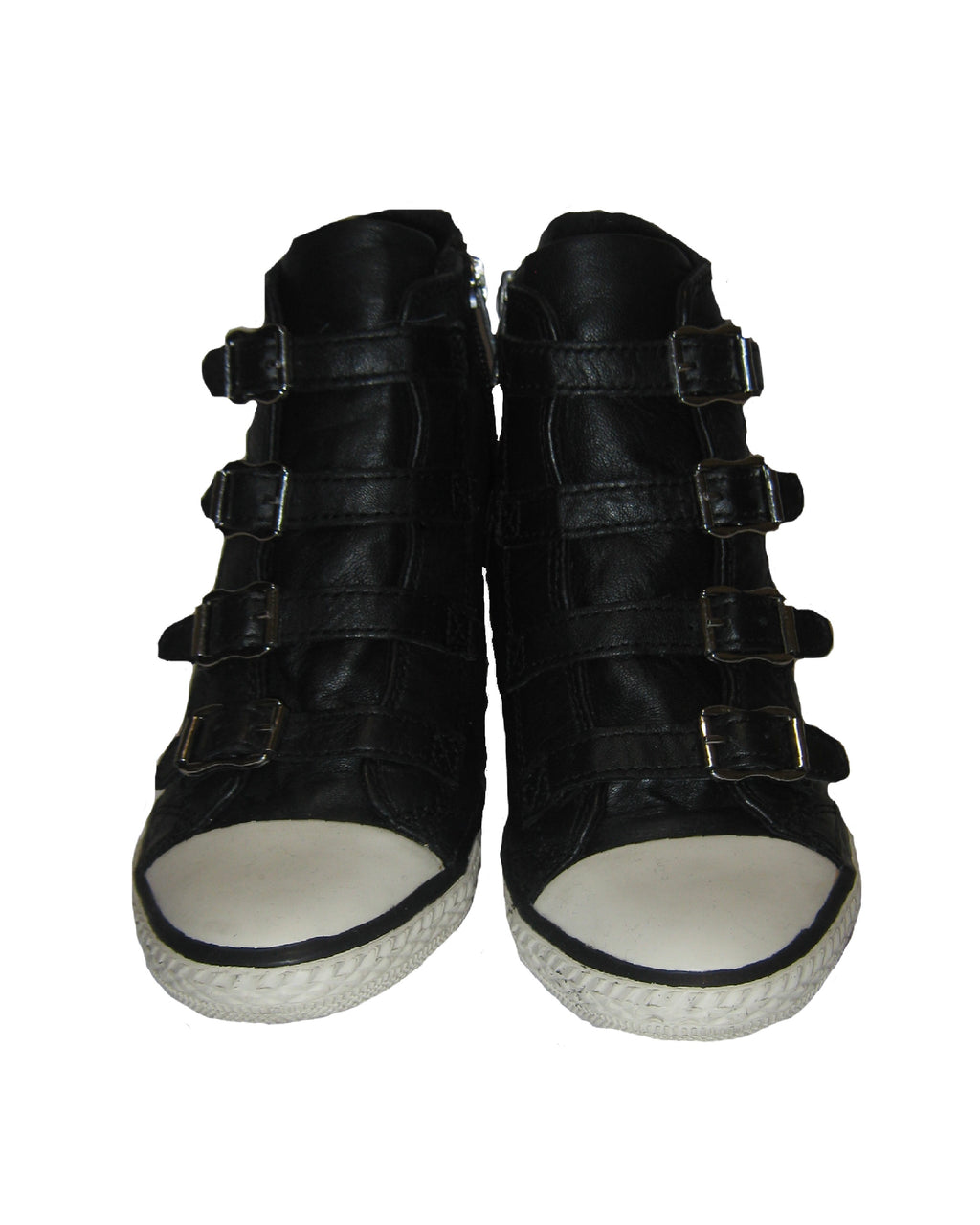 ASH Black Mxlti-Buckle Wedge Sneakers