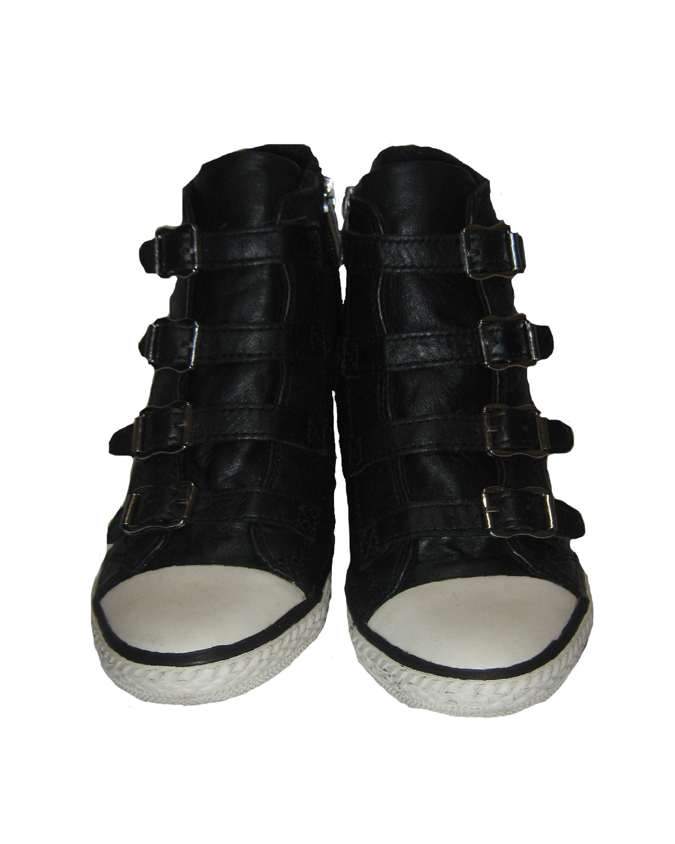 ASH Black Mxlti-Buckle Wedge Sneakers