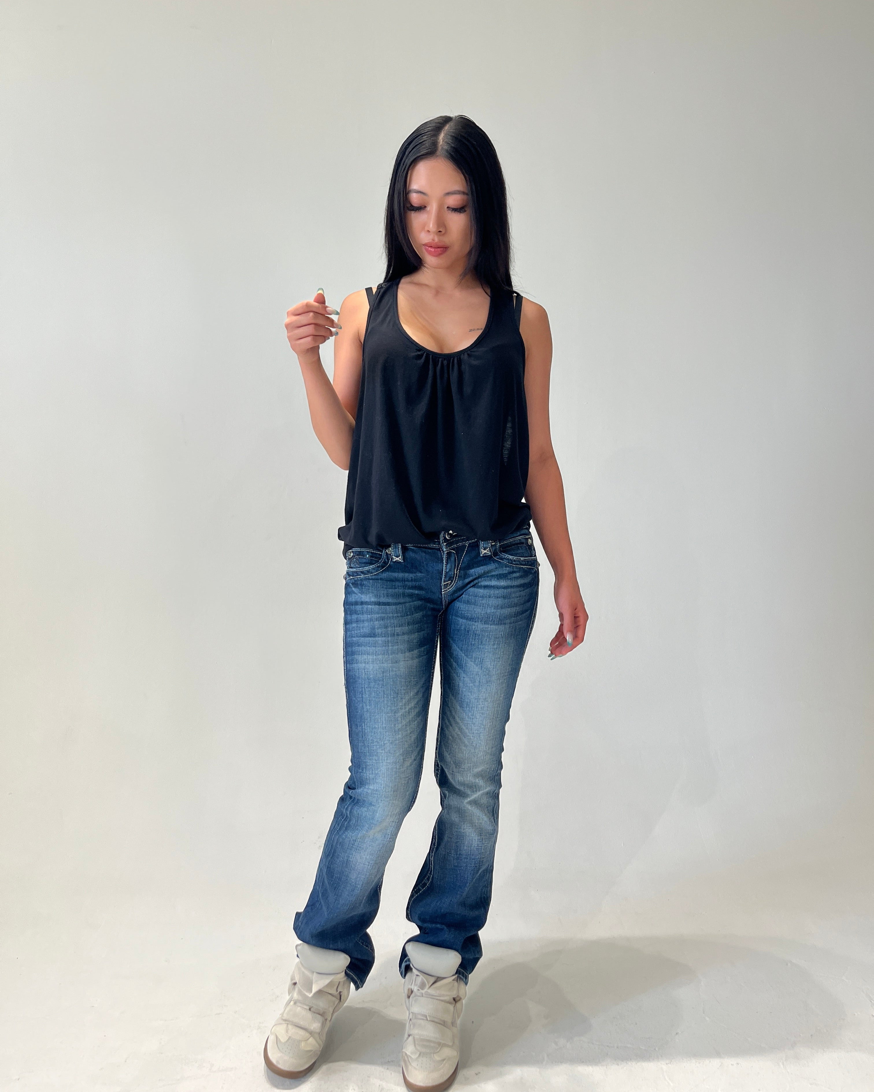 Sequin Racerback Tank Tunic Tops