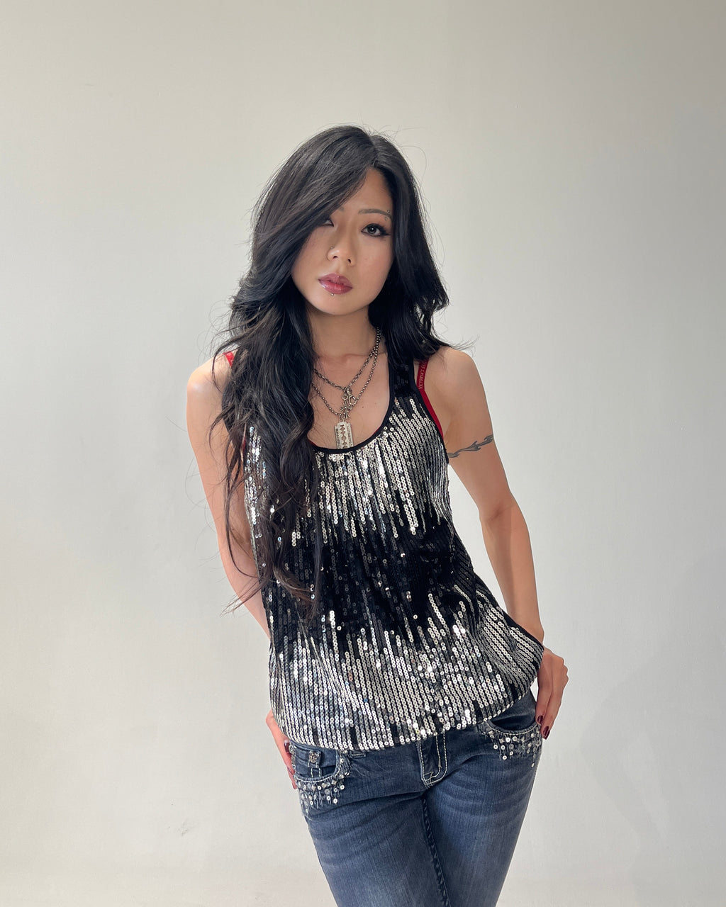 Midnight Sequin Tank