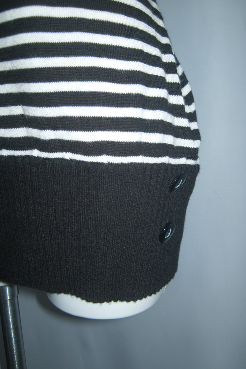 Monochrome Stripe Knit Dress