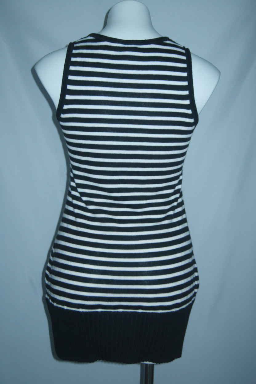 Monochrome Stripe Knit Dress
