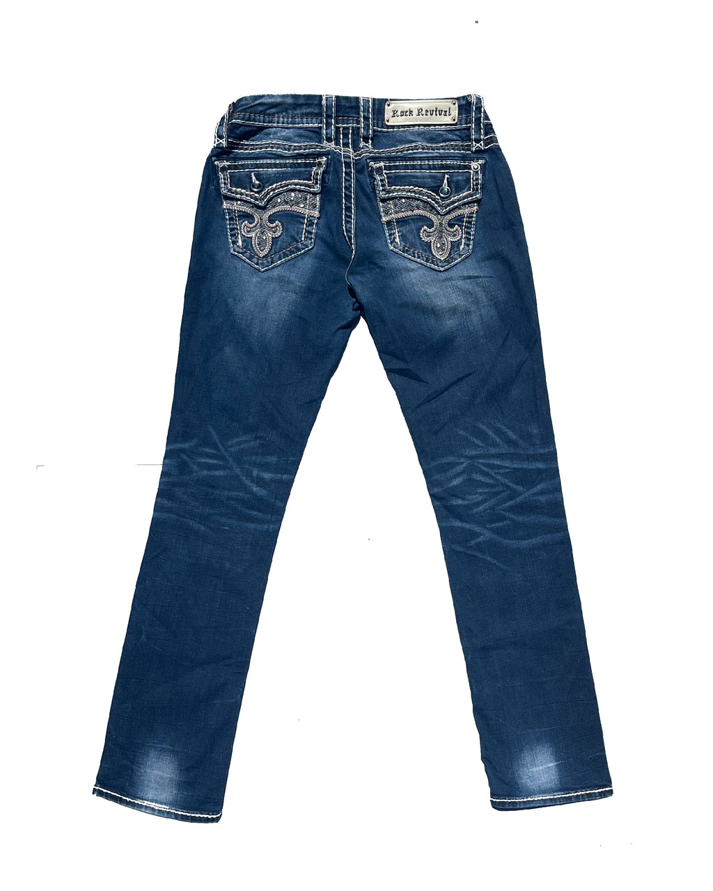 ROCK REVIVAL Midnight Fleur Low-rise Straight Pants