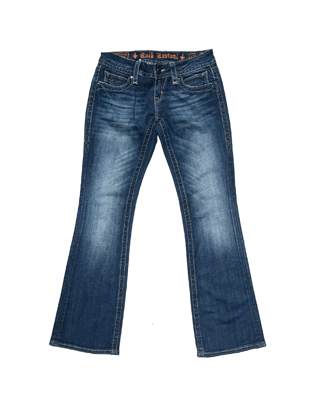 ROCK REVIVAL Shadow Crest Low-rise Bootcut Pants