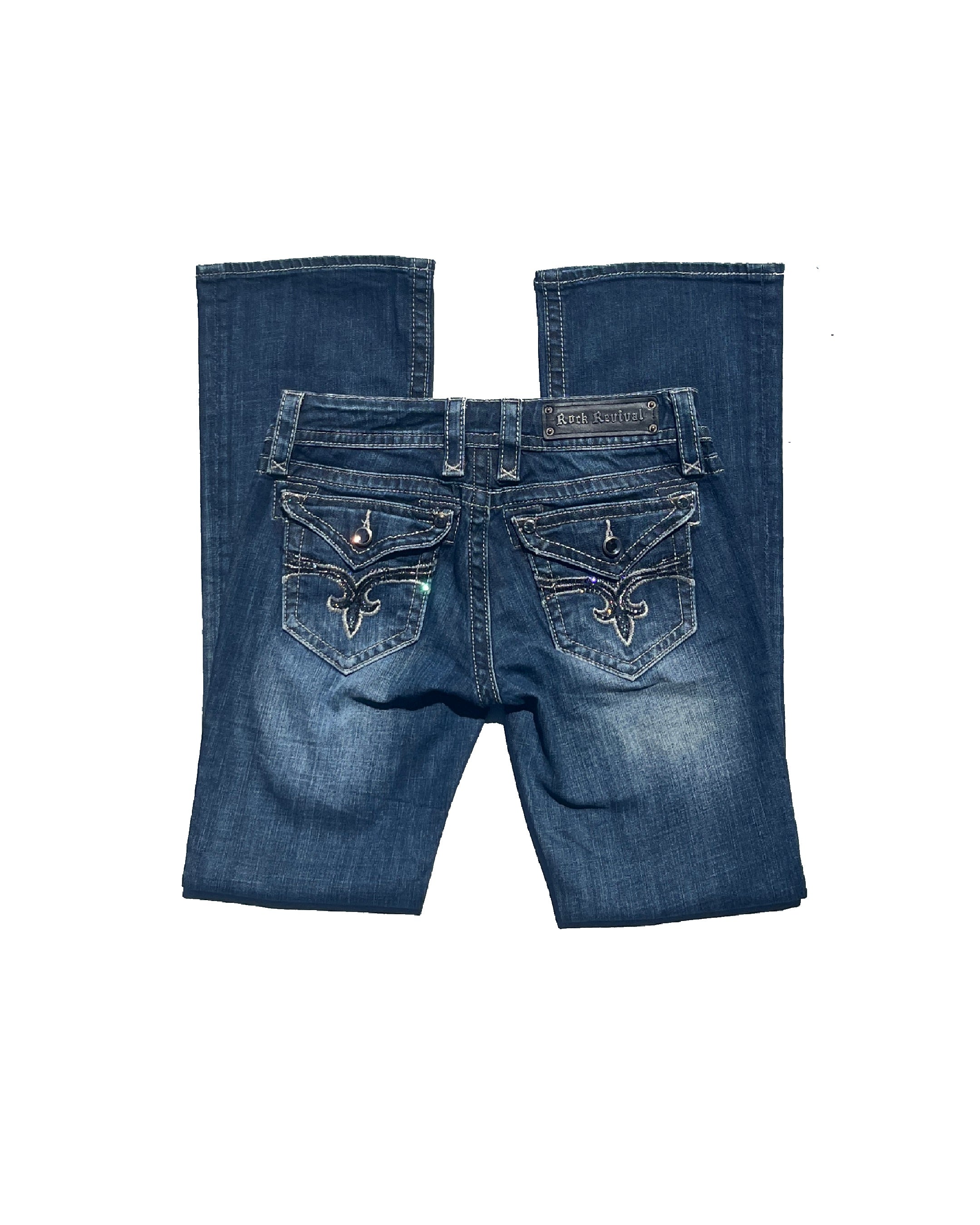 ROCK REVIVAL Shadow Crest Low-rise Bootcut Pants