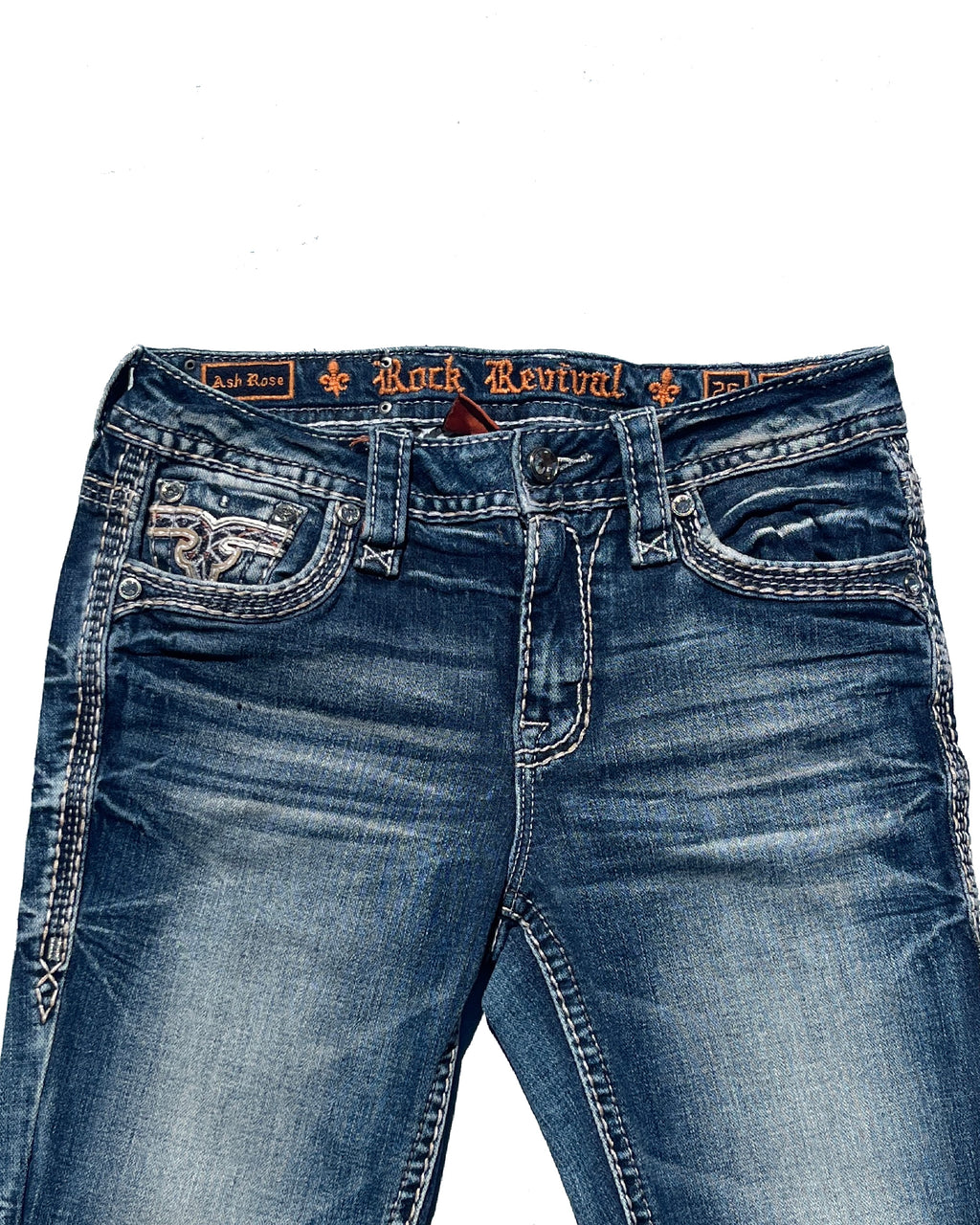 ROCK REVIVAL Silver Crest Low-rise Skinny Pants
