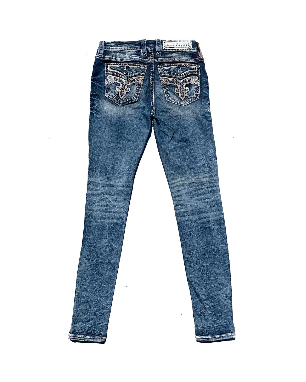 ROCK REVIVAL Silver Crest Low-rise Skinny Pants