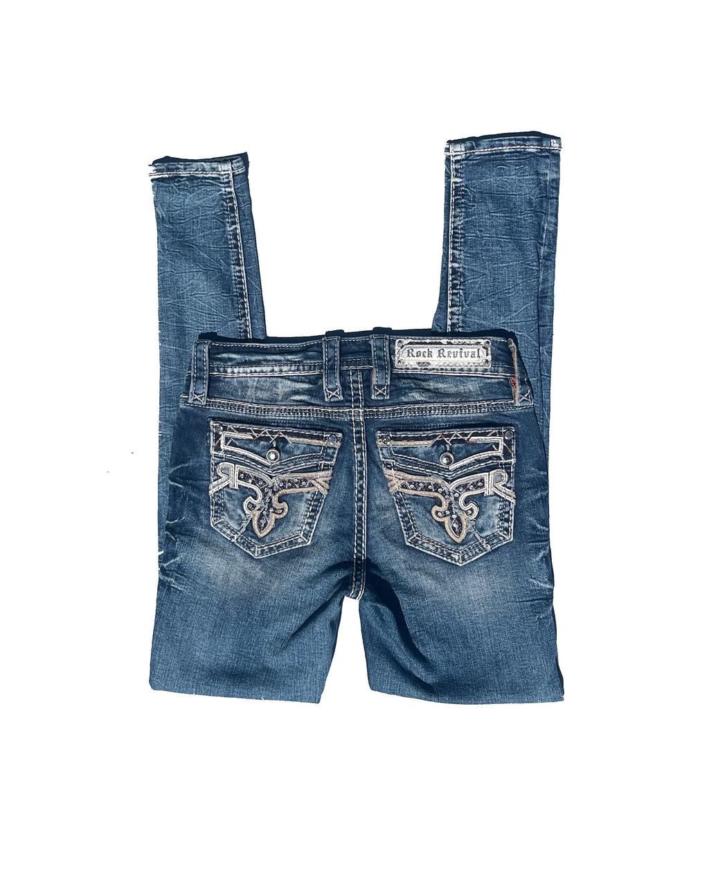ROCK REVIVAL Silver Crest Low-rise Skinny Pants