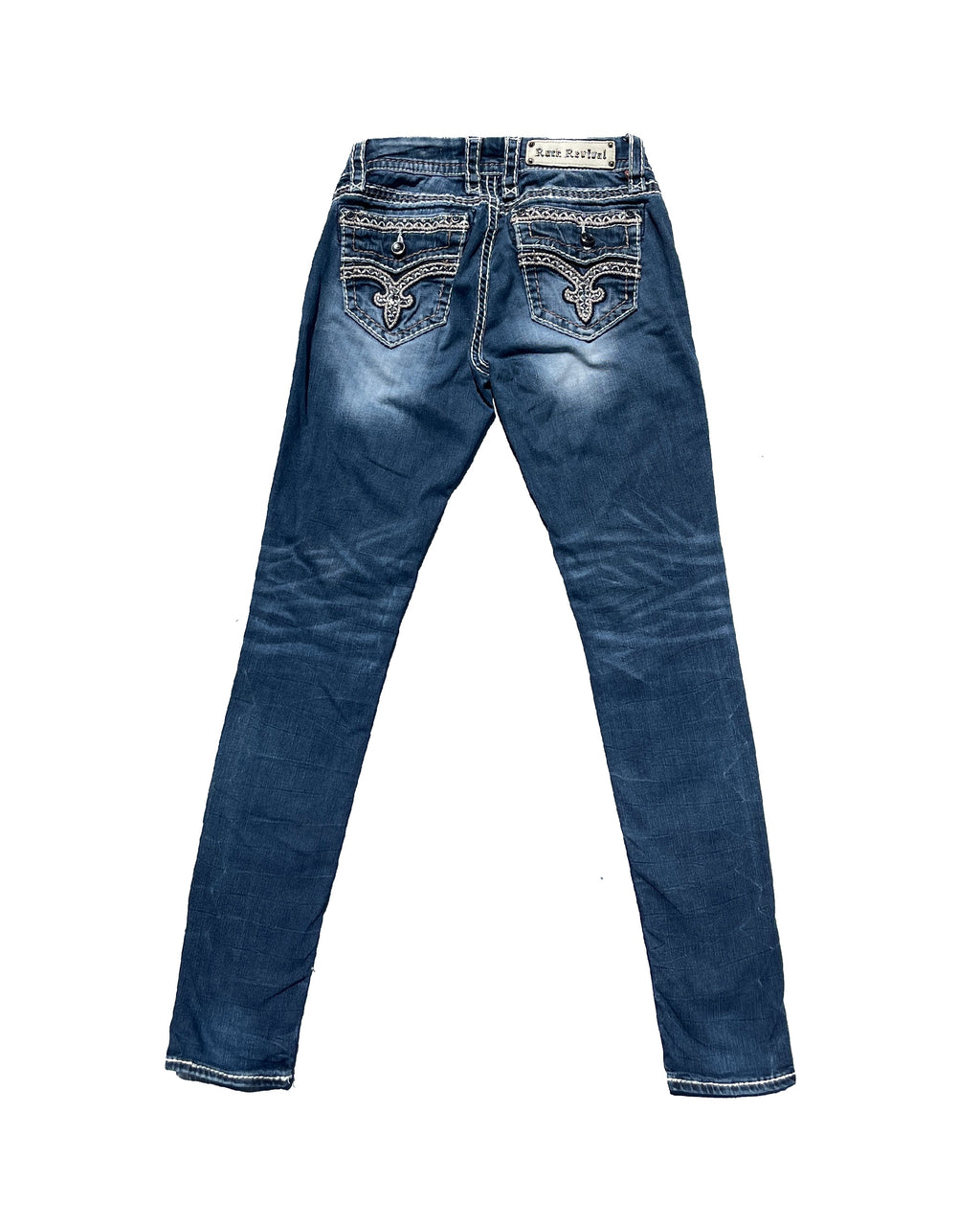 ROCK REVIVAL Ice Crown Low-rise Skinny Pants