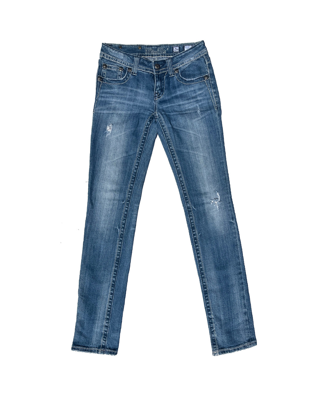MISS ME Cross Wings Low-rise Straight Pants