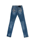MISS ME Cross Wings Low-rise Straight Pants
