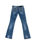 MISS ME Black Crystal Low-rise Bootcut Pants