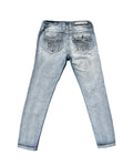 ROCK REVIVAL Ferry Light Acid Wash Blue Low-rise Skinny Pants