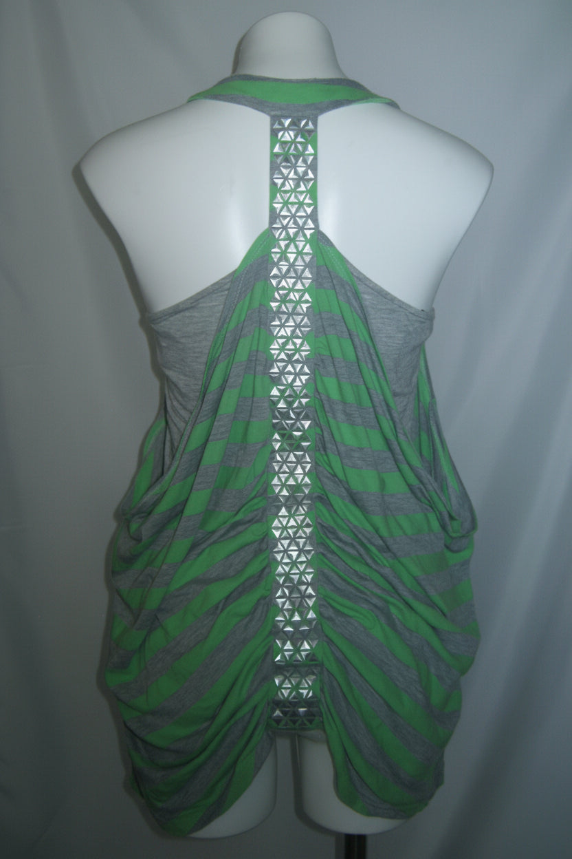 MISS ME Neon Acid Studded Stripe Tunic Top
