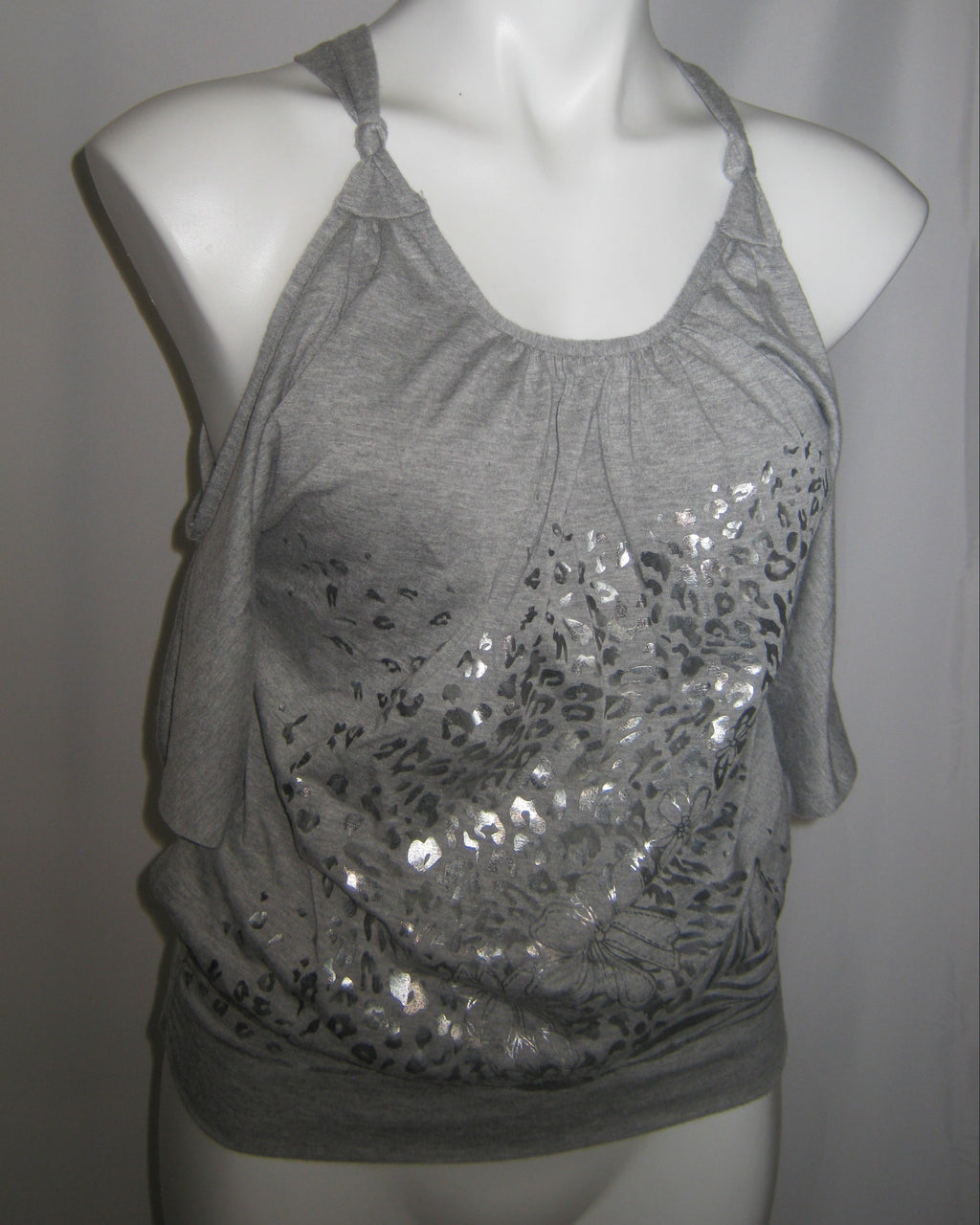 GUESS Metallic Leopard Off Shoulder Tops