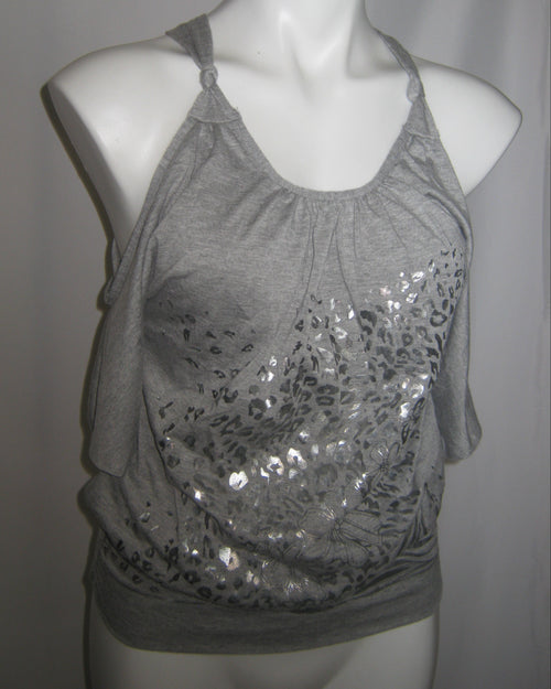 GUESS Metallic Leopard Off Shoulder Tops