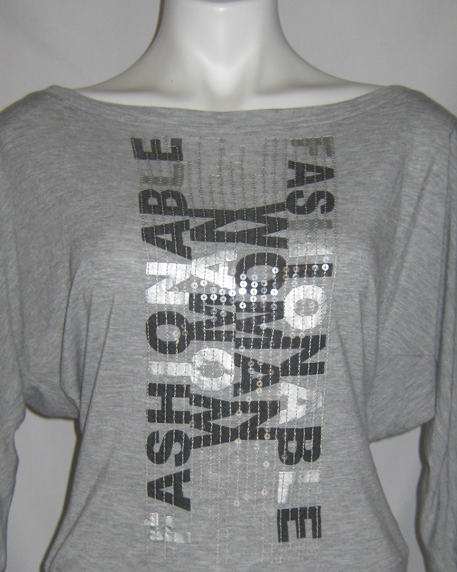 Ash Script Graphic Dolman Top
