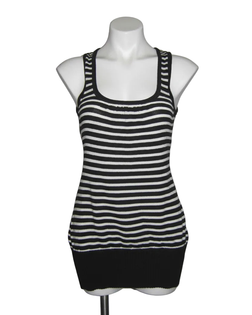 Monochrome Stripe Knit Dress
