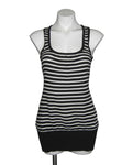 Monochrome Stripe Knit Dress