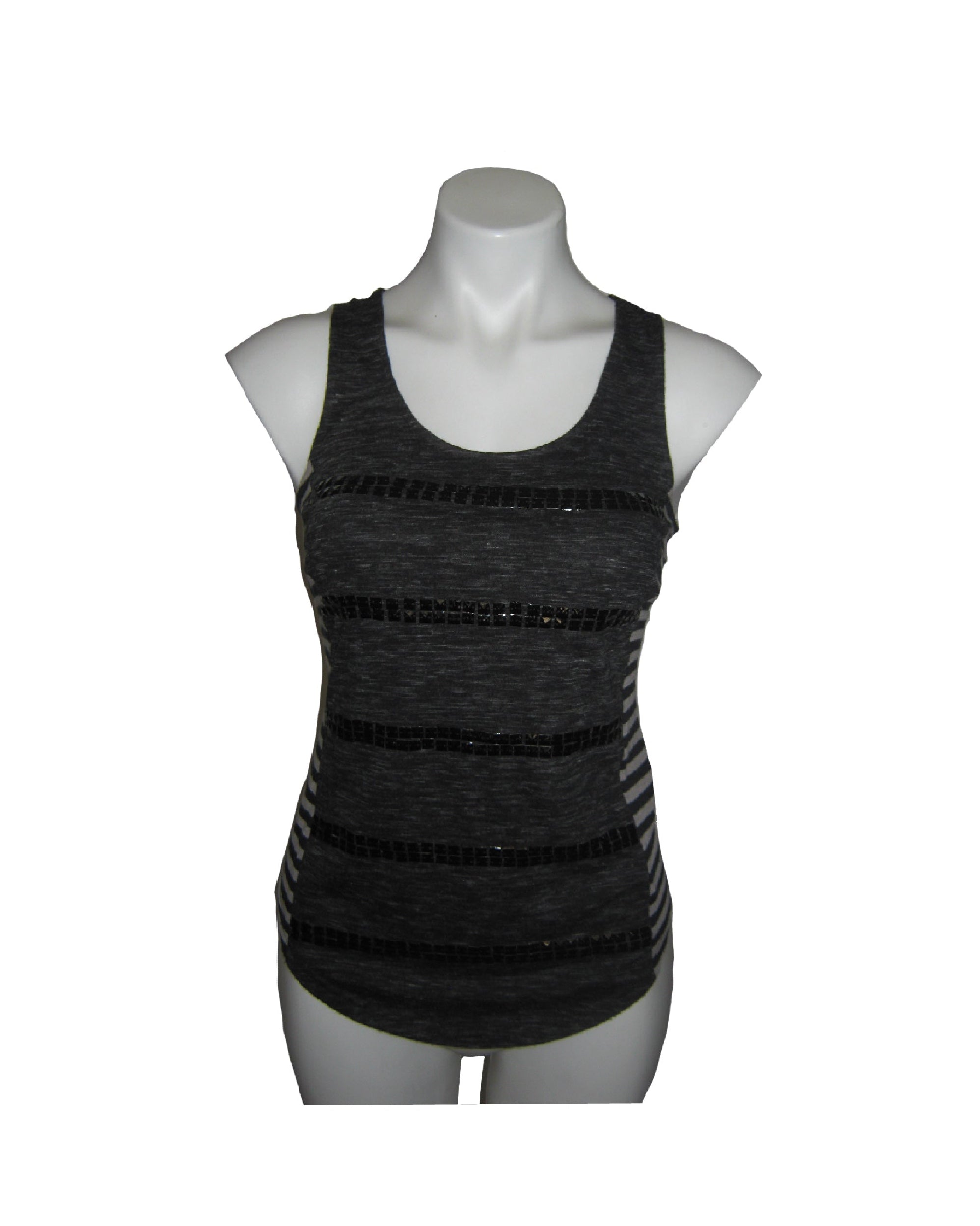 MISS ME Stripe Mesh Tank