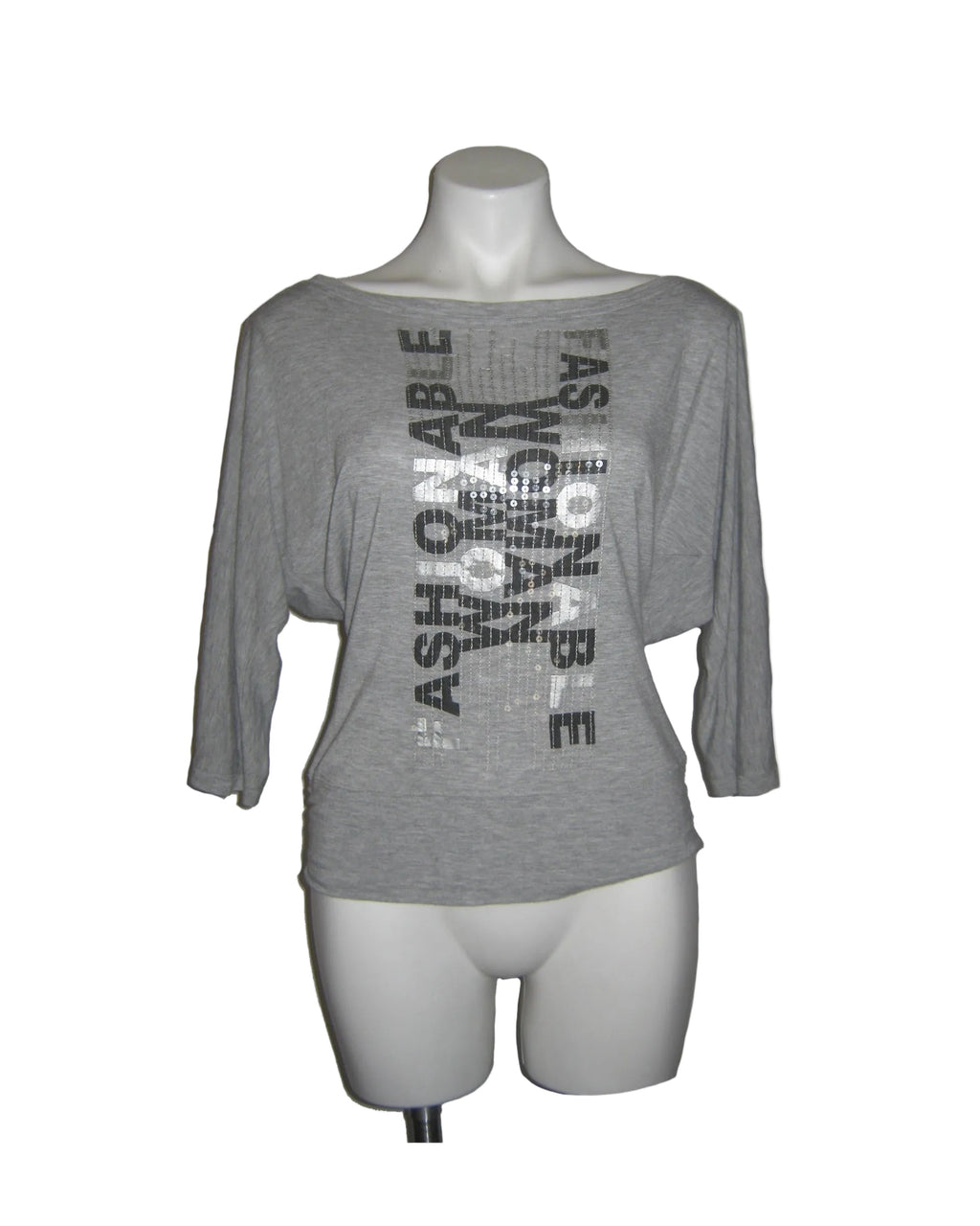 Ash Script Graphic Dolman Top