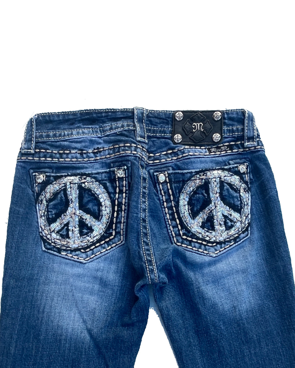 MISS ME Spirit Peace Low-rise Skinny Jeans