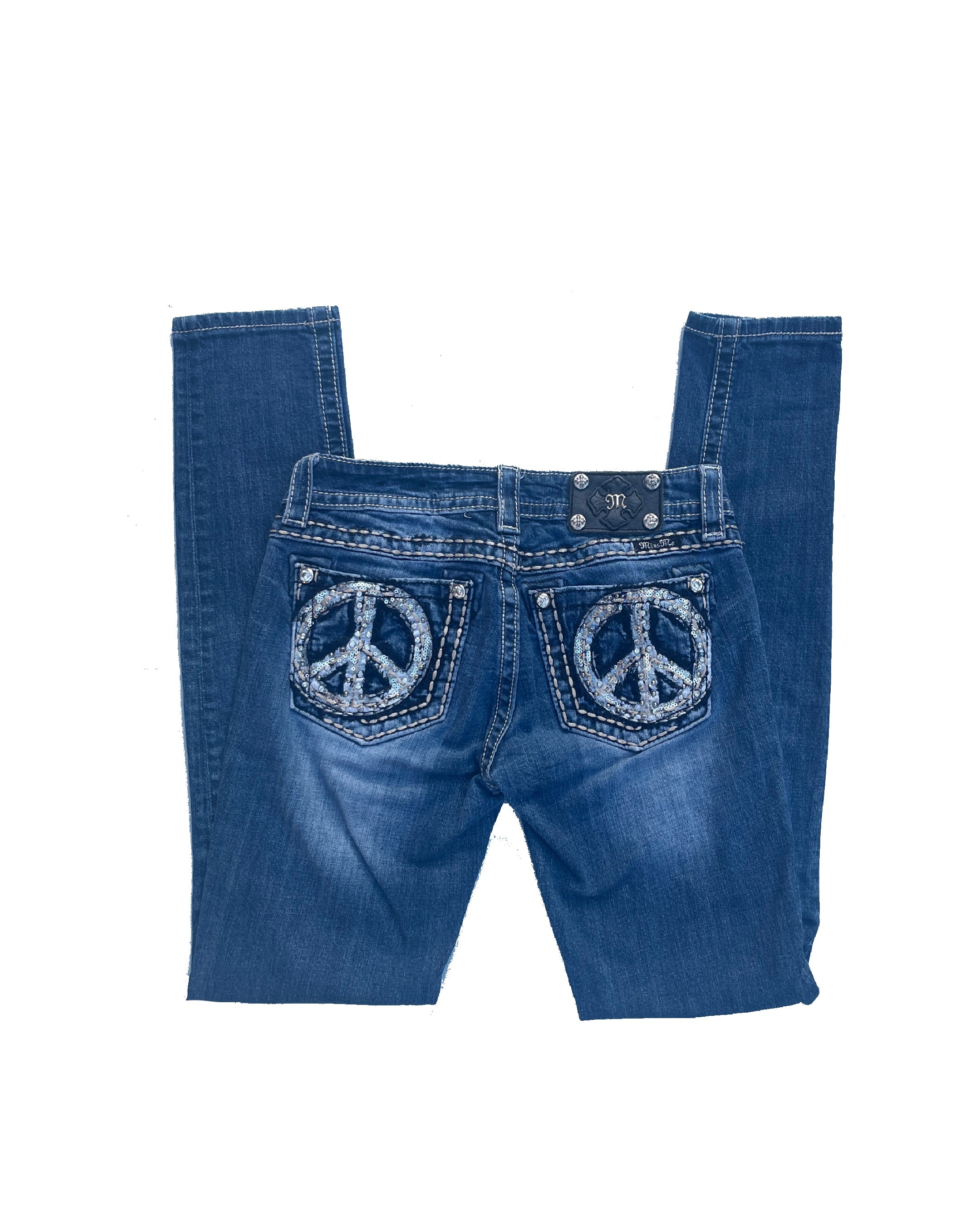 MISS ME Spirit Peace Low-rise Skinny Jeans