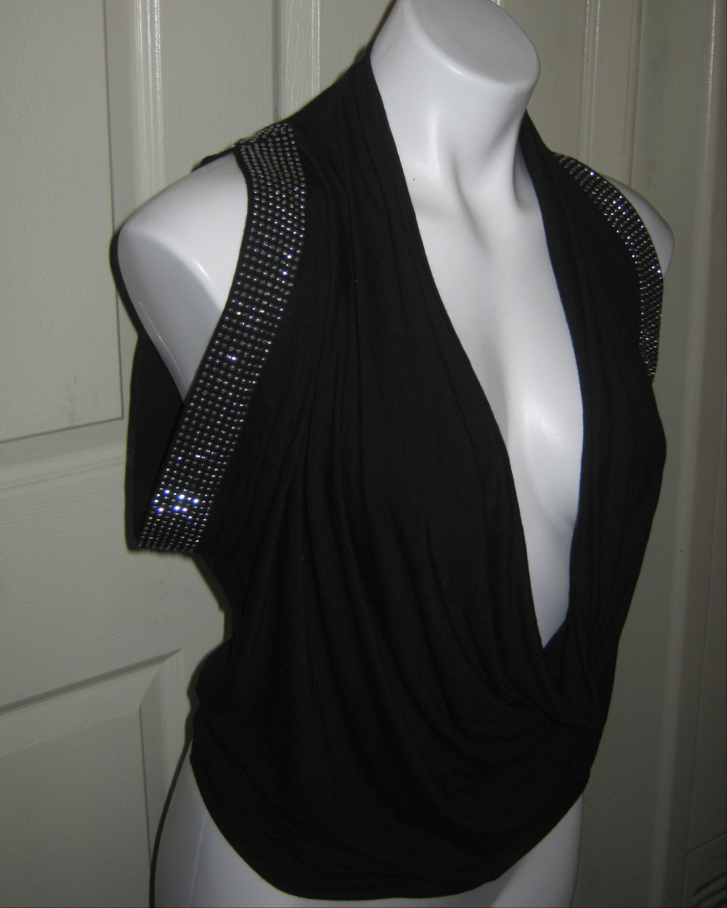 BEBE Obsidian Muse  Drape Top