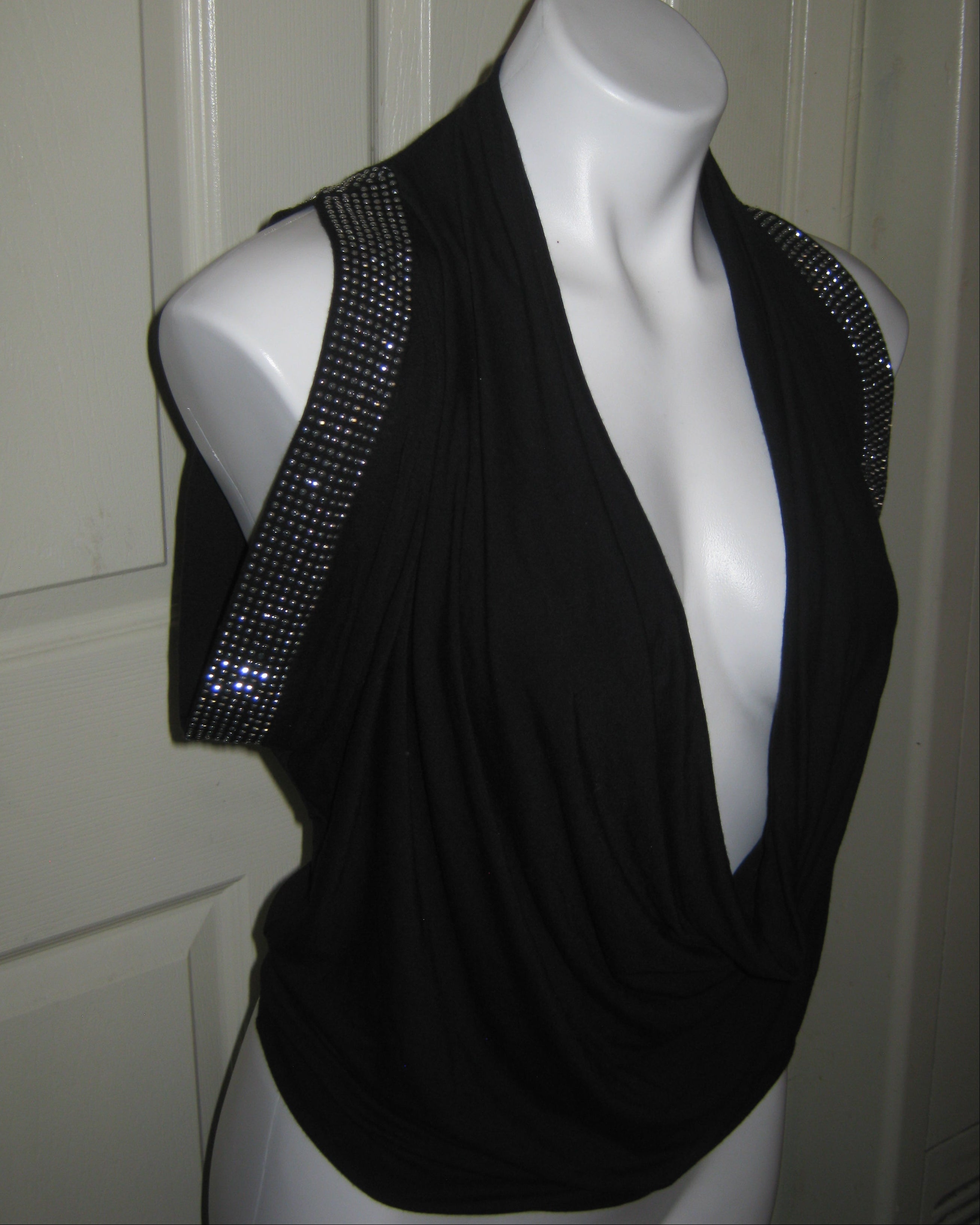 BEBE Obsidian Muse  Drape Top