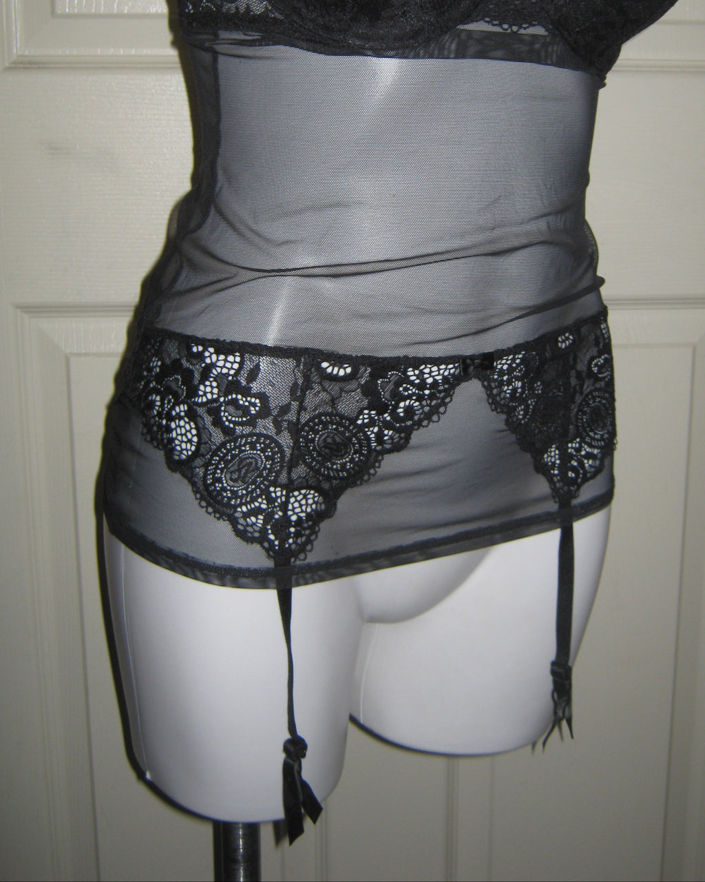 Midnight Lace Garter Cami