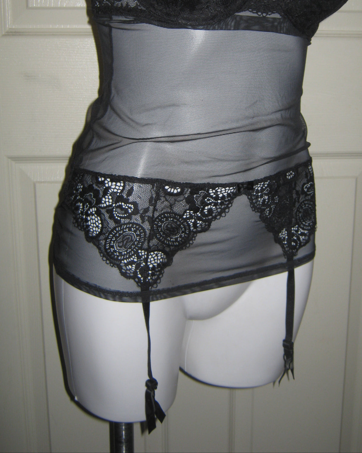 Midnight Lace Garter Cami