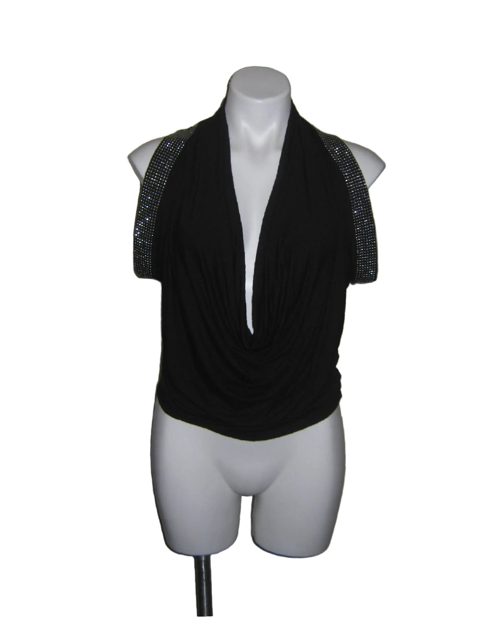 BEBE Obsidian Muse  Drape Top