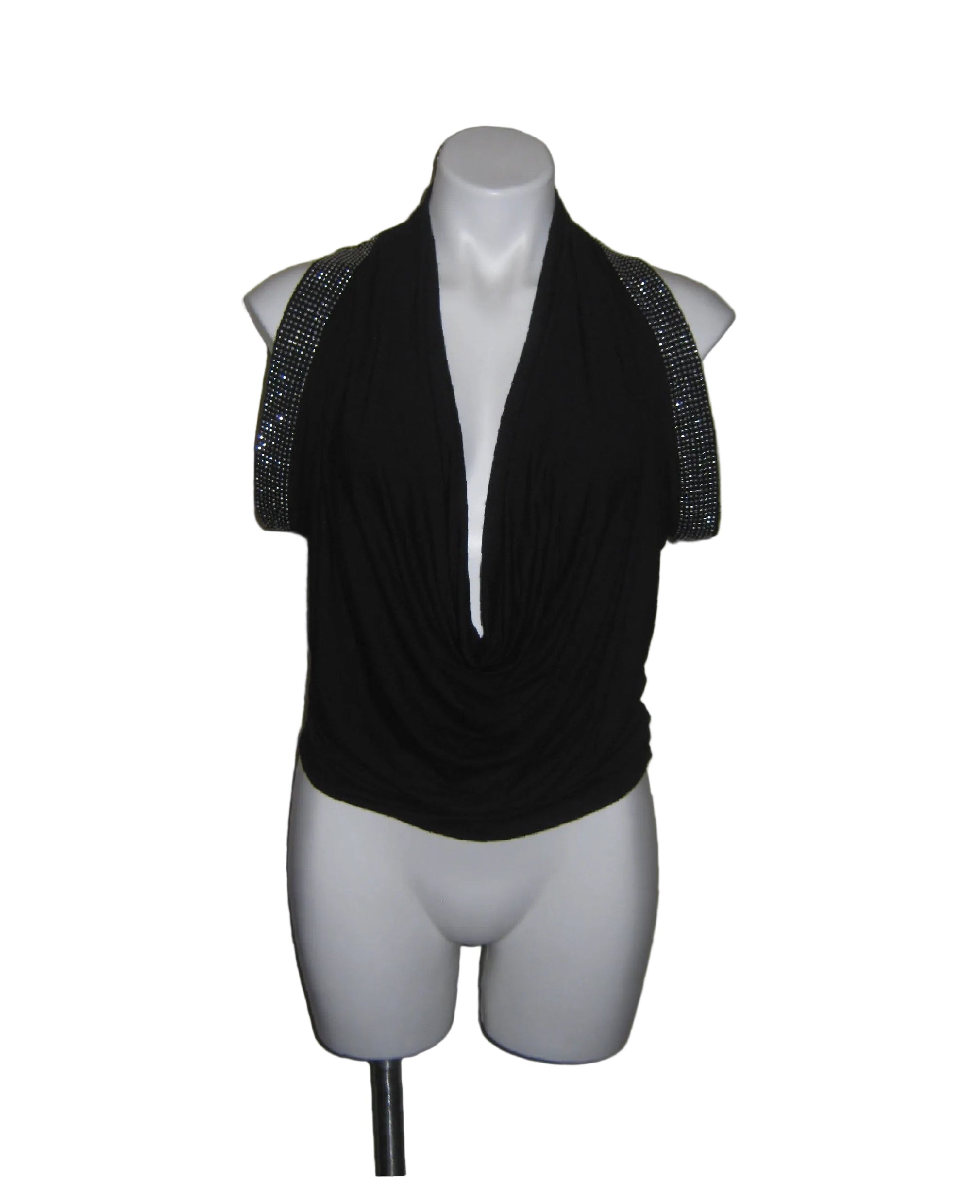 BEBE Obsidian Muse  Drape Top