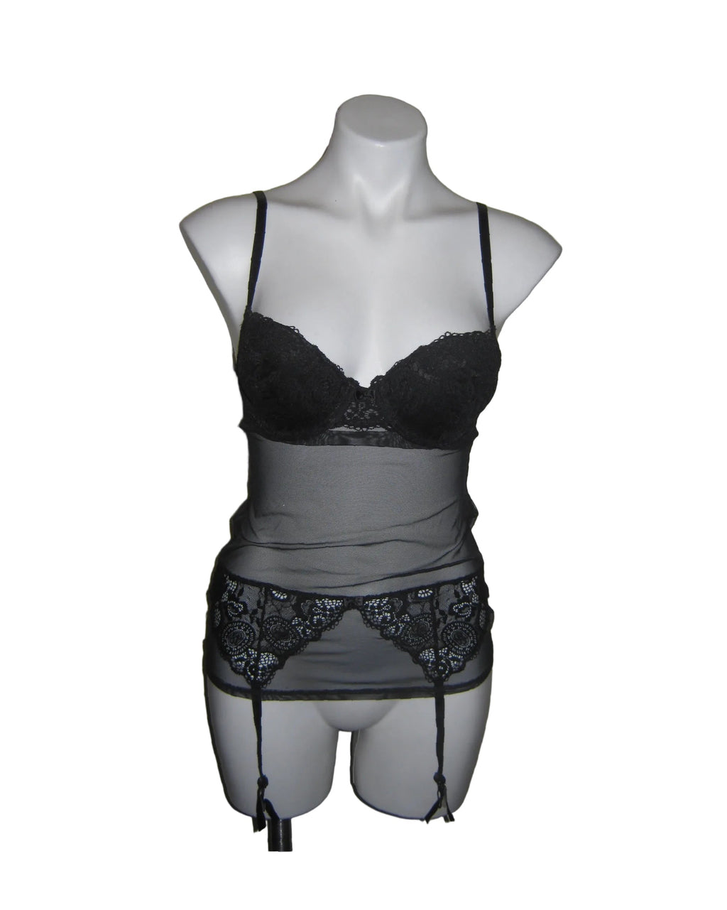 Midnight Lace Garter Cami