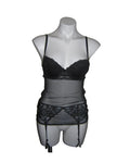 Midnight Lace Garter Cami