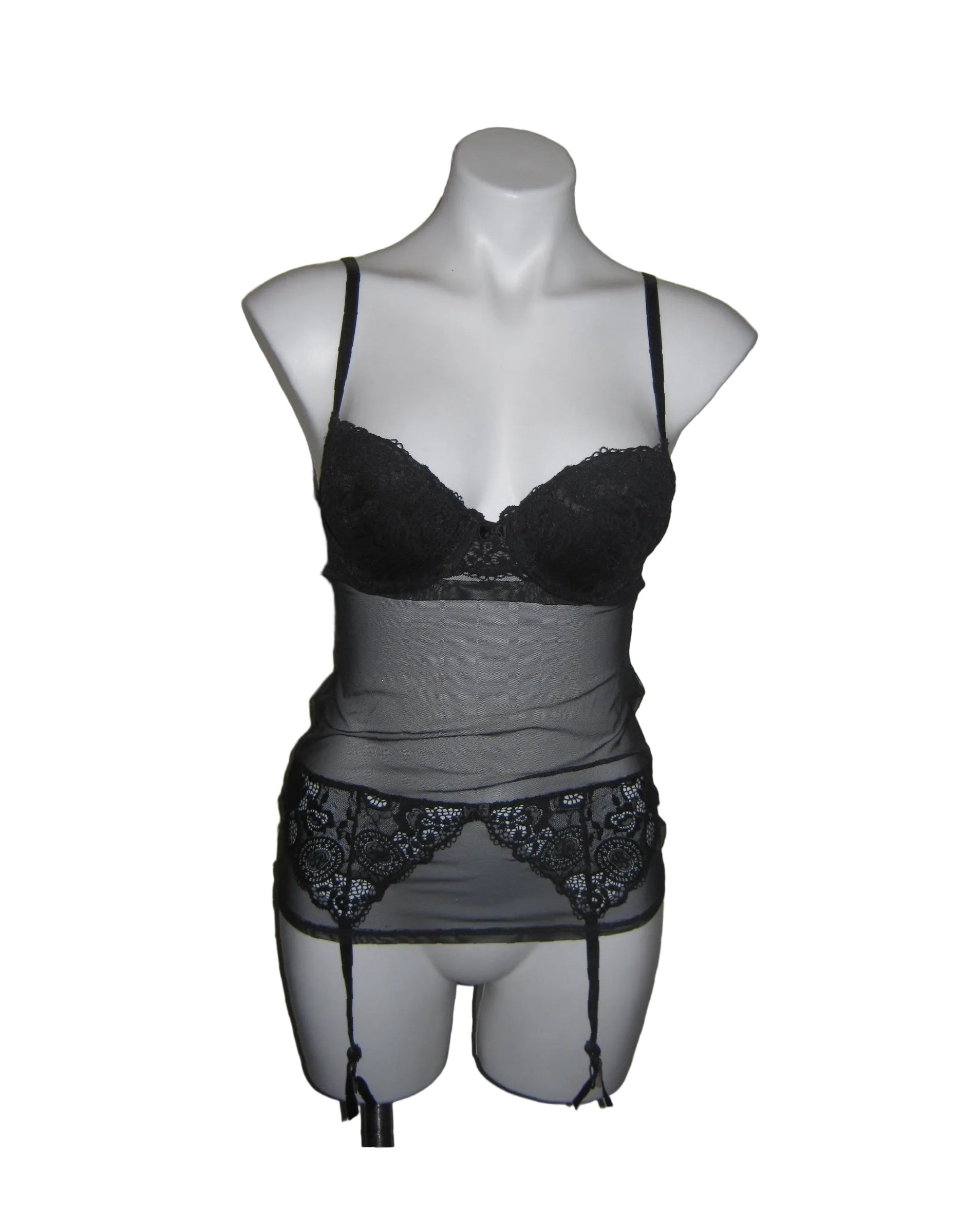 Midnight Lace Garter Cami